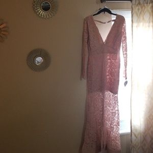 pink lace formal dress never worn